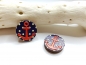 Preview: Anker 3D Holz Scheiben Ohrstecker anchor rot blau