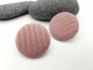 Preview: Stoff Knopf Ohrstecker Button rosa BIG