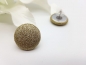 Preview: Große goldfarbene GLITZER Ohrstecker