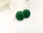 Preview: Kunstleder Ohrstecker dunkelgrün klein