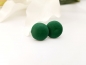 Preview: Kunstleder Ohrstecker dunkelgrün klein