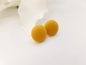 Preview: Kunstleder Ohrstecker gelb klein
