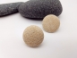 Preview: Stoff Ohrstecker Struktur beige