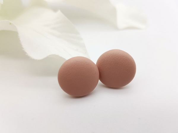 Kunstleder Ohrstecker altrosa klein