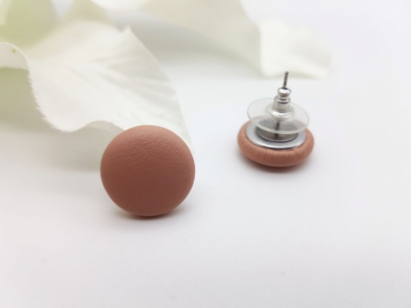 Kunstleder Ohrstecker altrosa klein